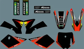 0252 Графика мотоциклетизъм команди и среди, Комплекти стикери за KTM SX50 2002 2003 2004 2005 2006 2007 2008