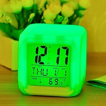 1 бр. будилници, които променят цвета си, светещи многофункционални led цифров часовник за детски коледни подаръци, аксесоари за дома