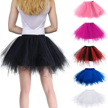 14 Цветове, дамски панталон-пакет от 80-те, многопластова фатиновая долната пола за възрастни, ярка дъга мини-пола за танци на Хелоуин костюм за парти по случай рождения ден