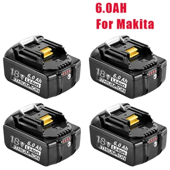 1БР 18V 6.0 Ah Сменяеми батерии за Makita 18V Батерии BL1830 BL1850 BL1840 BL1845 BL1815 BL1860 LXT-400 Безжични електрически инструменти