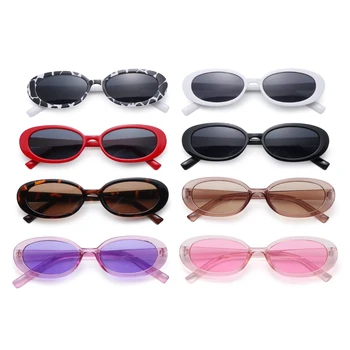 1бр Овални слънчеви очила за жени, слънчеви очила, реколта модерни нюанси, малка Дограма, поляризирани Очила, уличен аксесоар UV400, Топла разпродажба