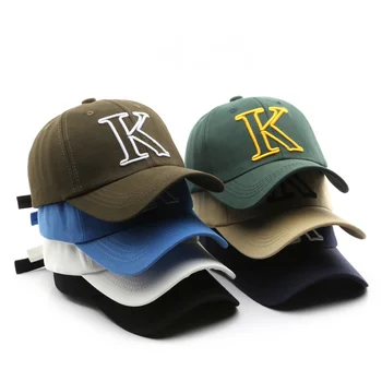 2023 Дамски шапка с бродирани буквата K, шапка за спортове на открито, мъжка мода, ежедневни солнцезащитная шапка, бейзболна шапка за двойки