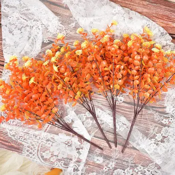 4шт Изкуствени есенни букети от эвкалиптовых ромашек, Изкуствени Цветя Маргаритки за Еднократна употреба, реалистични изкуствени Храсти, декоративни растения