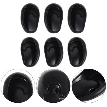 6 бр. пластмасови слушалки за боядисване на коса, водоустойчиви калъфи за уши, пластмасови протектори за уши