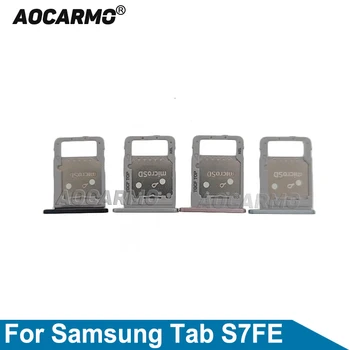 Aocarmo за Samsung Galaxy Tab S7 FE 4G T735C СИМ-карта microSD SIM тава слот за притежателя на Резервни части