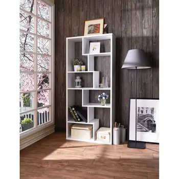 Bookshelf бели цветове, в романски стил, 32 