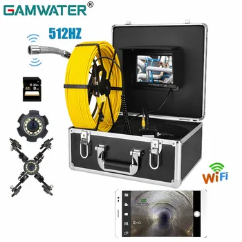 GAMWATER 7-инчов WiFi Безжичен Дренажен Възвратна Тръбопровод Промишлен Ендоскоп с Камера Контрол на Тръби Transmitte 1000TVL честота 512 Hz