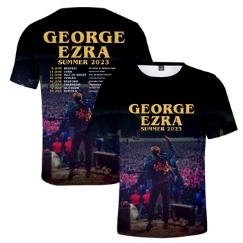 Hoody Джордж Эзры с качулка, фолк-поп-певица, мърч, ежедневни тениска, дамска мъжка тениска с къс ръкав в разговорния стил, 3D облекло