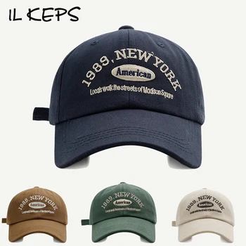 IL KEPS, Ню Йорк, Дамски Шапка с американската бродерия за мъже, Дамски бейзболна шапка, Мъжки Солнцезащитная шапка Kpop възстановяване на предишното положение в стил хип-хоп, памук, BQM267
