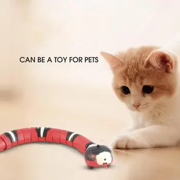 Автоматично Играчки за котки, Интерактивни играчки Eletronic Змия, интелигентни сензорни играчки за дразнения змии, играчки за котка, куче, Играчки за коте, Аксесоари за домашни любимци