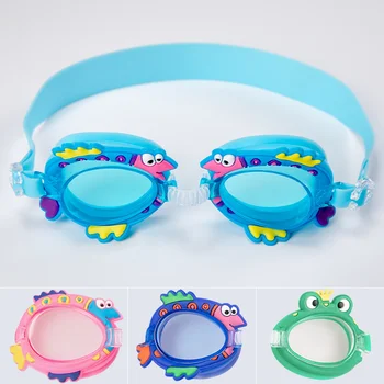 Аксесоари за плуване, детски очила за плуване, слънчеви очила за плуване с акули за момчетата, с ушния щепсел, силиконови очила за плуване