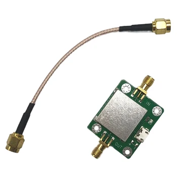 ВИСОКОЧЕСТОТЕН усилвател с ниско ниво на шум 50 М-6 Ghz, коефициент на усилване 20db, 50 Ома, RF усилвател с USB порт за захранване и SMA-кабел за H2