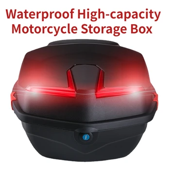 Водоустойчива кутия за съхранение на мотоциклети с голям капацитет, увеличаване на багажника на колата, задната част на рафта, комплект за съхранение на педалите в багажника на мотоциклет, багажното отделение