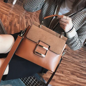 Дамски ретро однотонная чанта през рамо, дамски модни matte чанта, дамски универсална ежедневна текстура, малка квадратна чанта
