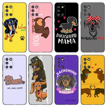 Калъф за телефон Dachshund Love Dog За Samsung Galaxy А01 A03 Основната А02 A10 A20 S A11 A20E A30 A40 A41 A5 2017 A6 A8 Plus A7 2018