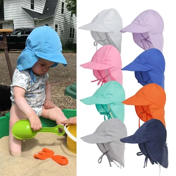 Летни Детски шапки-кофи UPF50 + защита от ултравиолетови лъчи, детски слънчеви шапки с широка периферия, градинска и плажна шапка, бързосъхнеща от слънцето