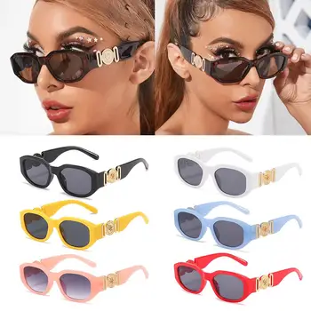 Летни модни слънчеви очила Y2K в дебелото рамки са с неправилна форма, слънчеви очила пури в ограничени бройки цветове с метален модел рози