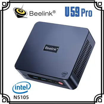 Мини PC Beelink U59 Win Pro 11 Intel 11th Генерал Celeron N5105 DDR4 8GB 16GB SSD 512GB 2,4 G и 5,8 G Двойна Wifi BT4.0 Двойна локална мрежа 1000M