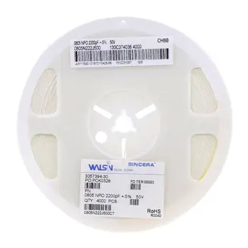 Многослойни Керамични кондензатори Walsin/SMD 0805B103K251CT 0805 10NF 250V X7R 10%