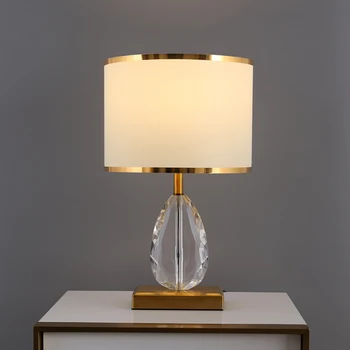 Модерна кристален настолна лампа TEMAR, Реколта led луксозни настолни лампи с творчески затъмняване за дома, хол, спалня