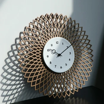 Модерни безшумни необичайни стенни часовници Декоративен дизайн на Интериора спални Ретро стенен часовник Реколта Orologio Da Parete Стена Art AB50WC