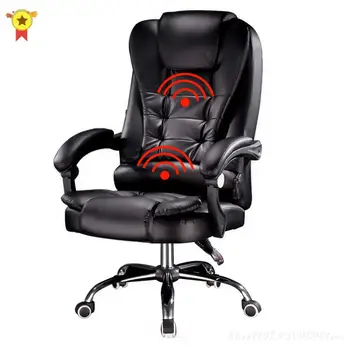 Нови продукти компютърен стол бос, Изкуствена кожа за офис и за дома, завъртащо се на един стол, отвличане на стол С регулируема Поставка За Краката