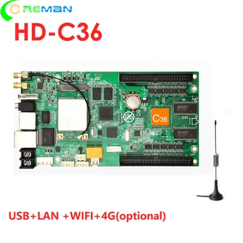 Пълноцветен дигитален led табела led матрични модул, контролер Huidu C36 C36C C35 C35C, безжична led карта за управление