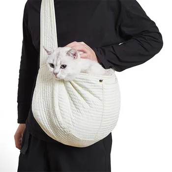 Раница за котки, переноска за кучета, чанта на едно рамо, прашка, регулируема презрамка, ръчна работа, пътна чанта за малки кученца, котешка чанта