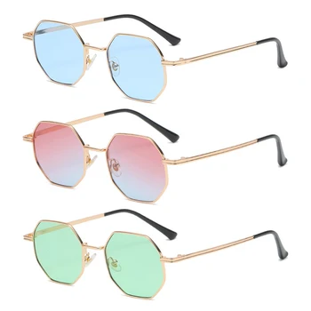 Ретро Квадратни слънчеви очила, мъжки и дамски модни слънчеви очила в малки рамки, метални Слънчеви очила, Очила за шофиране на открито, защита от uv