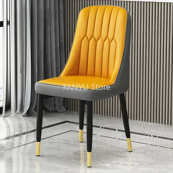 Скандинавски минималистичен дизайн от заведения за хранене столове, облегалката за всекидневната, луксозни трапезни столове, кожени Muebles De Cocina, кухненски мебели WZ50DC