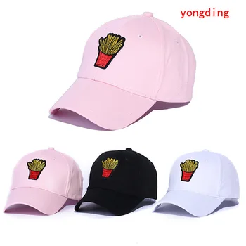 Сладки шапки за татко, бейзболни шапки с пържени картофи, ежедневни шапка в стил хип-хоп, лятна шапка от слънцето, дамска шапка, бял, Розов, Черен