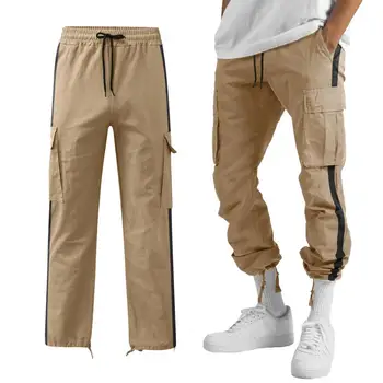 Стилни мъжки панталони по цялата дължина, мъжки панталони-карго на съвсем малък, запазването на мода