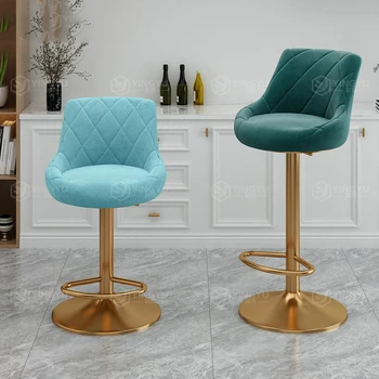 Тапицирани столове за трапезария с облегалка за грим, луксозно коса бархатное стол за грим, мебели за отдих Silla Comedor, скандинавски мебели