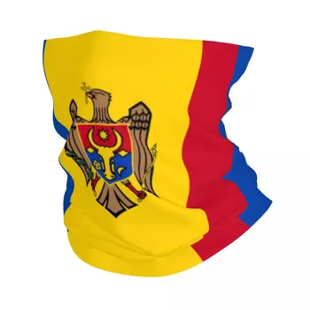 Флаг Молдова Шейная гетра Мъжки дамски UV-маска за лице на Зимната забрадка шал за туризъм