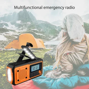 Цифрова Disaster FM-радио 4000 ма Спешна Ликвидация на Радио Power Bank със Светлинна Аларма SOS Фенерче Радиостанции за Къмпинг