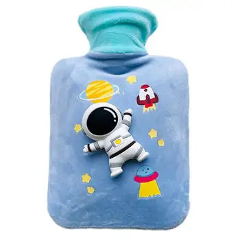Чанта за топла вода креативна чанта за топла вода с калъф Сладък астронавт Чанта за топла вода, чанта за топла вода за краката и ръцете, ще стоплят вода щипка