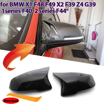 Черна капачка огледало за обратно виждане с изображение от карбон за BMW F44 F40 G29 F48 F49 F52 2019-2020 За X2 F39 Toyota Supra 2019-2020