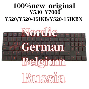 100% нова оригинална клавиатура Nordic BE German SP За Lenovo Y520 Y530 Y7000 Y520-15IKBA Y520-15IKBN