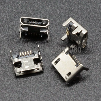 10ШТ Конектор Micro USB 5 Контактите на 4 Крака Конектор тип B SMT Хвостовая зарядно устройство ще захранване на изход на Печатна платка