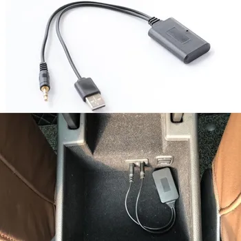 3,5 мм аудиоадаптер Aux за черно Bluetooth5.0 USB Безжичен, универсални автоаксесоари