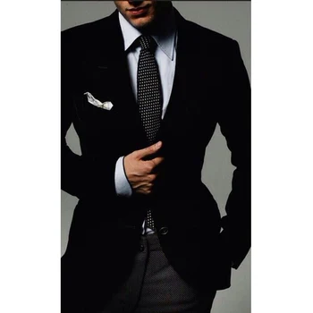 Black Velvet мъжки костюм, сако за гадже и лацканом, елегантен всекидневен блейзър за бала, блузи, рокли, палта за мъже 2023