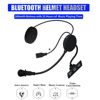 Bluetooth V5.2 Мотоциклет шлем слушалки безжични стерео слушалки MP3 високоговорител Поддържа автоматичен отговор на разговор 