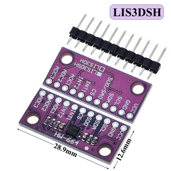 LIS3DSH трехосевой акселерометър сензор с висока резолюция, модул триосно акселерометър LIS3DH за Arduino
