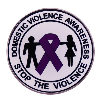 PBR260, кампанията с лилава панделка, да информира за насилие в семейството, да се Спре насилието, пол грижи и добро настроение, Брошки, игли за ревери, икони