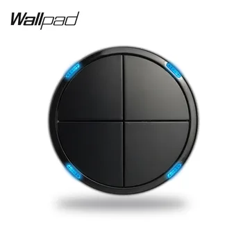 Wallpad L6 4 Банда 2-Лентов Модулна, 5 цвята, Копче за Връщане, led, с монтиран на стената лампа, захранване, Безплатен комбинация, led индикатор