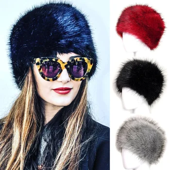 Winter Women Fox Fashion Fur Hats Headgear Russian Hat Outdoor Girls Beanies Cap Thicken Ear Протектор капачка зимни дамски