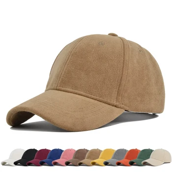 Бейзболни шапки, 12 различни цвята, реколта мека шапка възстановяване на предишното положение за момчета и момичета, хипстерские велур вълнени шапки с удобен козирка