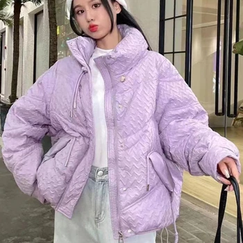 Висококачествени дамски къси якета 2023, корейската мода, универсално свободно финото палто за жени, бяла утиный пух Пуховик