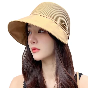 Дамски солнцезащитная шапка с широка периферия, регулируеми шапки за жени, плажни шапки, летни бързо съхнещи слънчеви очила, шапка Рибар