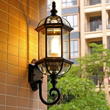 Европейският Вътрешен Двор, Външни Водоустойчива Led осветление Стена, на фона на лампа за дневна, декоративна лампа за коридора в американския Градина